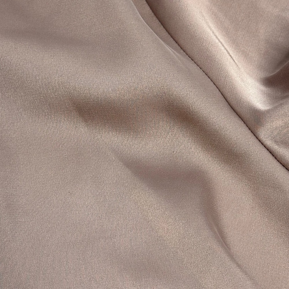 H&M Satin Silky Feel Button Down Shirt Blouse Womens Size Small S Brown Luxury - Picture 9 of 12